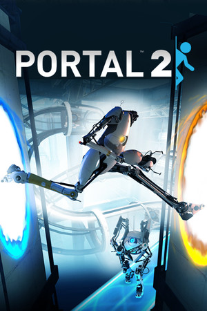 Portada oficial de Portal 2, imagen de la ficha de Steam.